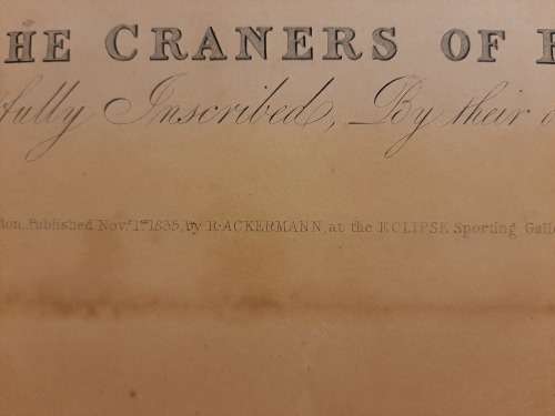 INVESTMENT !  Large  Drawn and Etched by HENRY ALKEN  Published in 1835 by Ackerman   RARE !