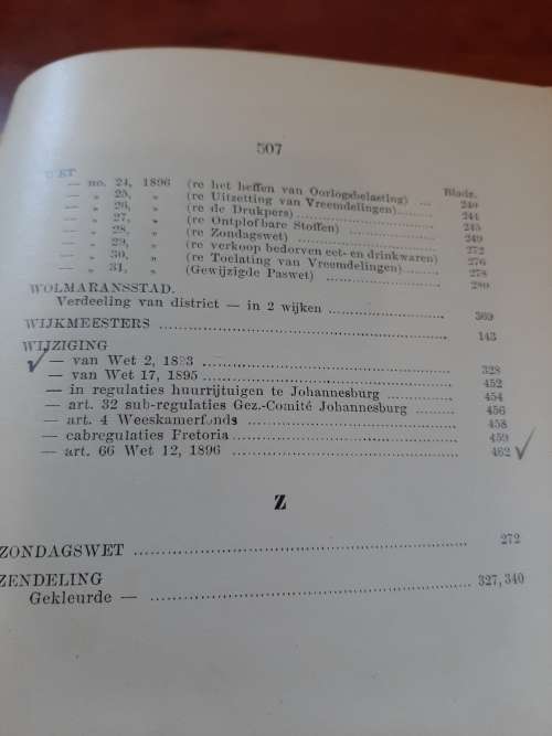 DER LOCALE WETTEN DER ZAR   1896and1897   BOOKS IN VERY GOOD CONDITION