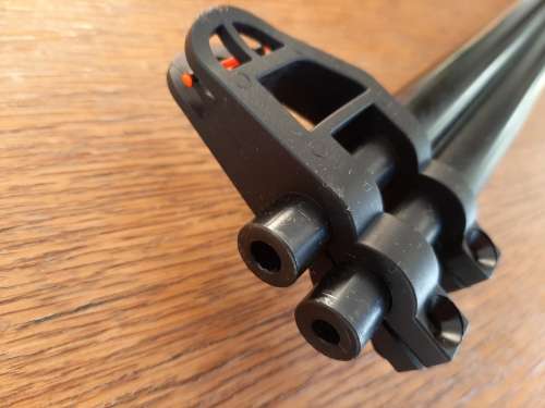 BEEMAN DOUBLE BARREL  PELLET GUN  HEAVY well made WEAPON   SHOOTS  both 4.5 and5.5 mm pellets