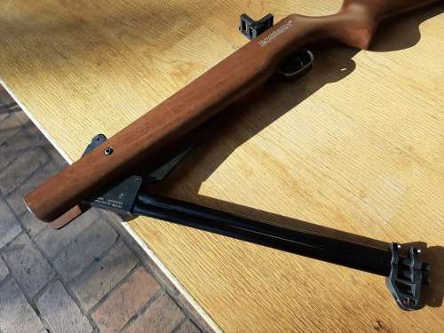 BEEMAN DOUBLE BARREL  PELLET GUN  HEAVY well made WEAPON   SHOOTS  both 4.5 and5.5 mm pellets