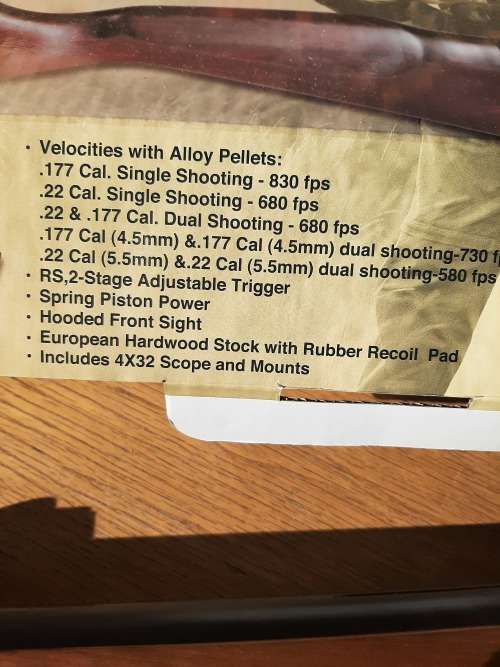 BEEMAN DOUBLE BARREL  PELLET GUN  HEAVY well made WEAPON   SHOOTS  both 4.5 and5.5 mm pellets