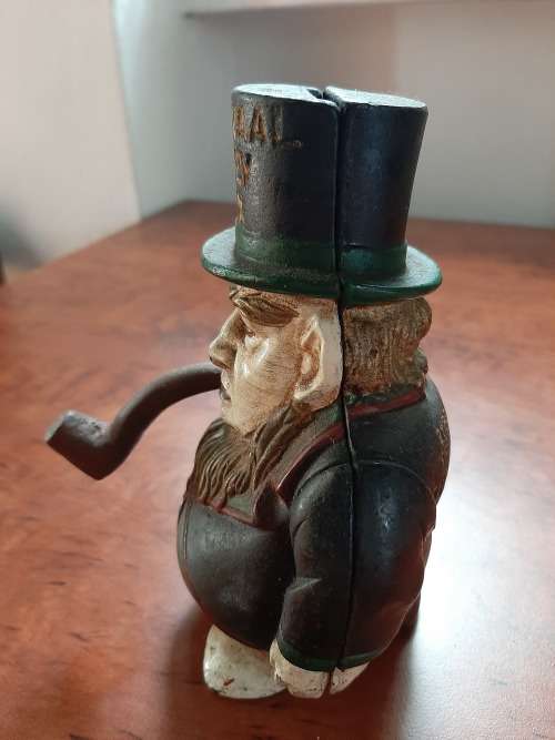 STUNNING  RARE     PAUL KRUGER  TRANSVAAL MONEYBOX   CAST IRON MADE IN ENGLAND IN 18OO`S