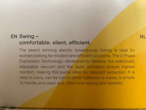 Medela Swing Breast Pump with accessories