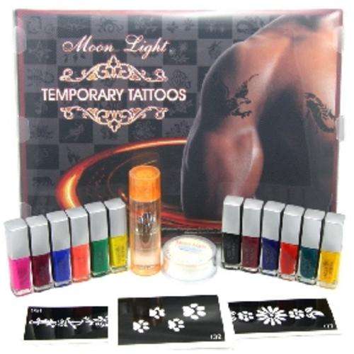 Body Art condensation liquid kit 12 gel with 30stencils ***Free P&P***