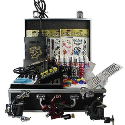 Professional Tattoo Kit 3 Machine Gun Digital Power 7 Color Ink Needle ***FREE P&P***