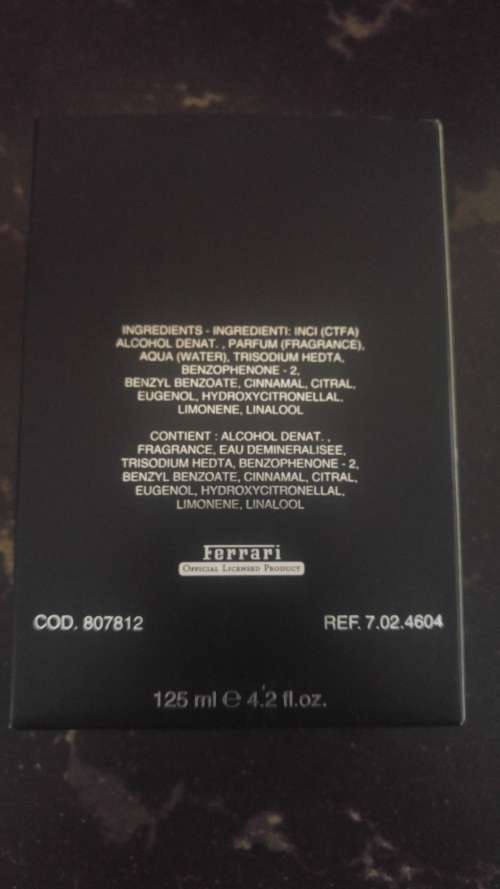 Scuderia Ferrari Black 125ml EDT Spray - For Him