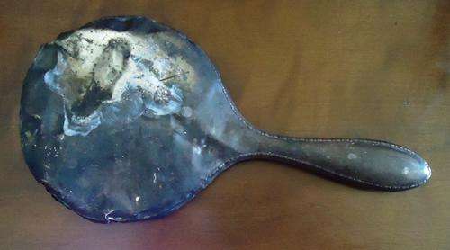ANTIQUE  SILVER HANDMIRROR FOR SCRAP
