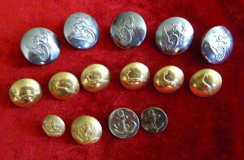 LOT OF VINTAGE METAL UNIFORM BUTTONS MOST WITH SPRINGBOK AND MADE IN PRETORIA ,ALL FOR ONE BID