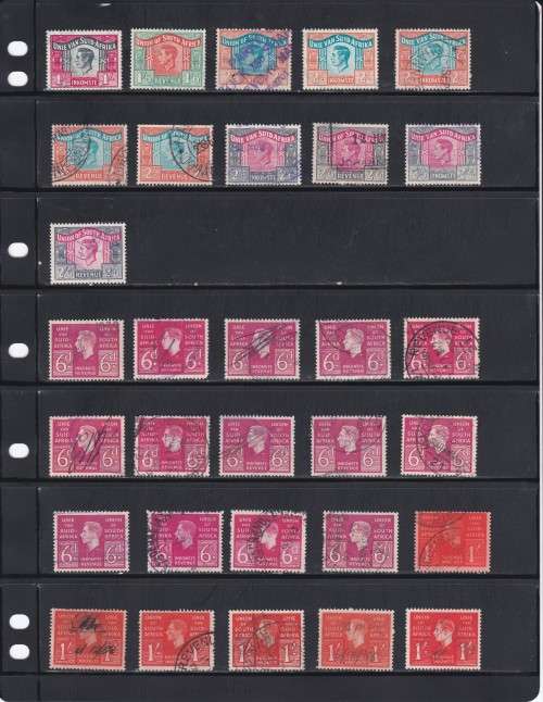 Old Timer's Collection of Union of South Africa Revenue Stamps