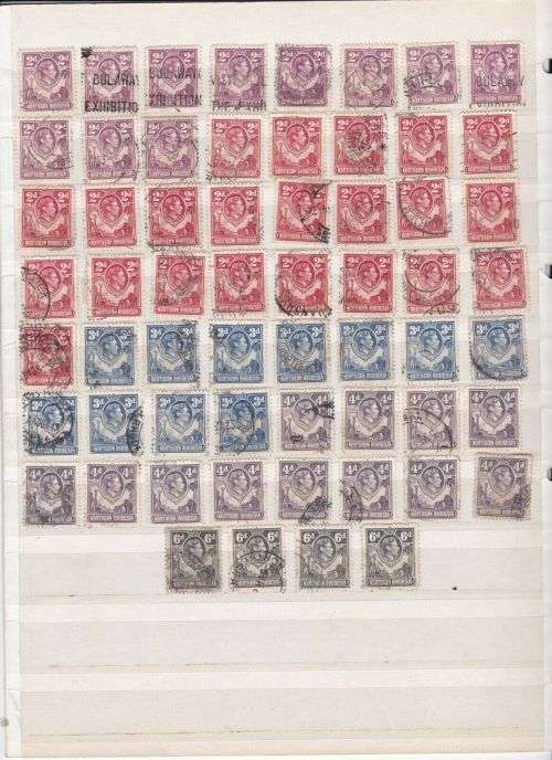 BSAC & Northern Rhodesia - Large Group of used stamps including color varieties