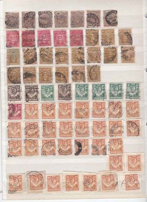 BSAC & Northern Rhodesia - Large Group of used stamps including color varieties