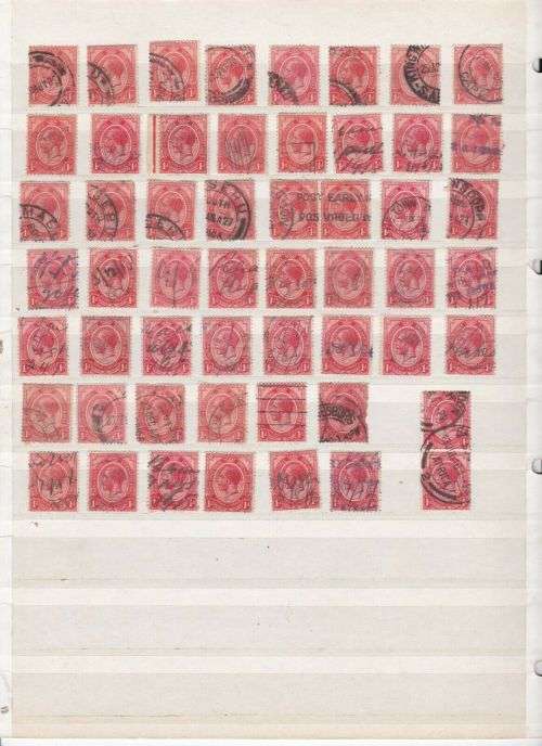 Union of South Africa - King George V SG 4 stamps incl good postmarks and pairs