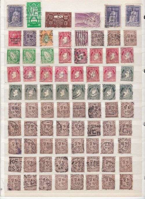 Ireland - Large Accumulation with 100's of early used stamps - finds possible!!