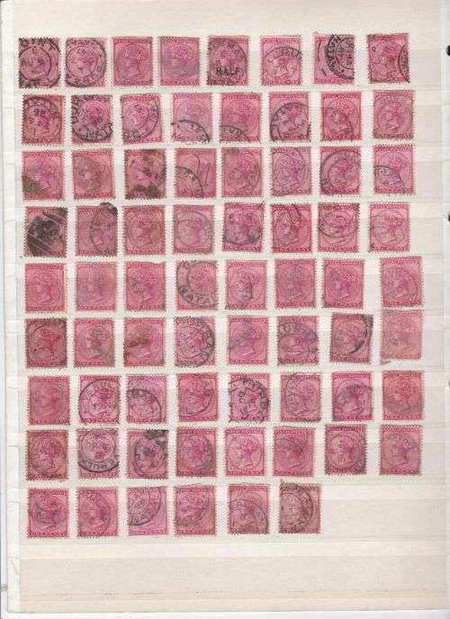 Natal SG 99 - Large Group of used duplicate stamps including rare postmarks