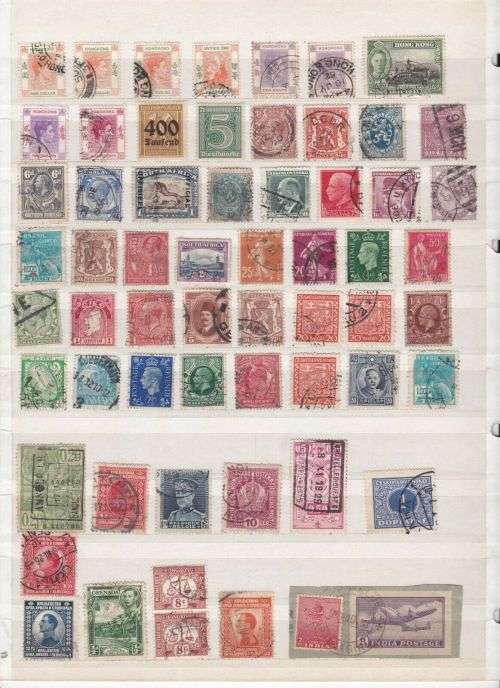 Group of world used stamps - including early Hong Kong, China, GB and more