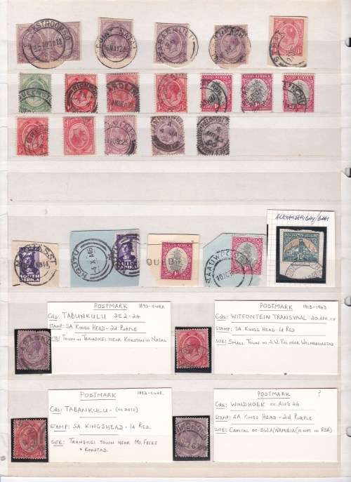 Union of South Africa - Large Group of Used Stamps including some good postmarks