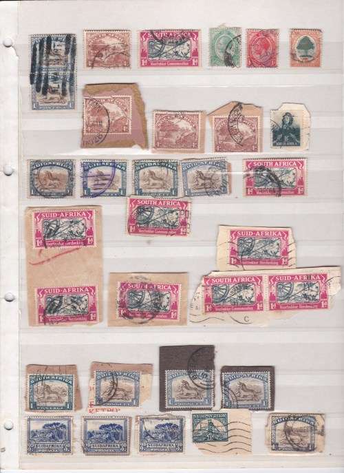 Union of South Africa - Large Group of Used Stamps including some good postmarks