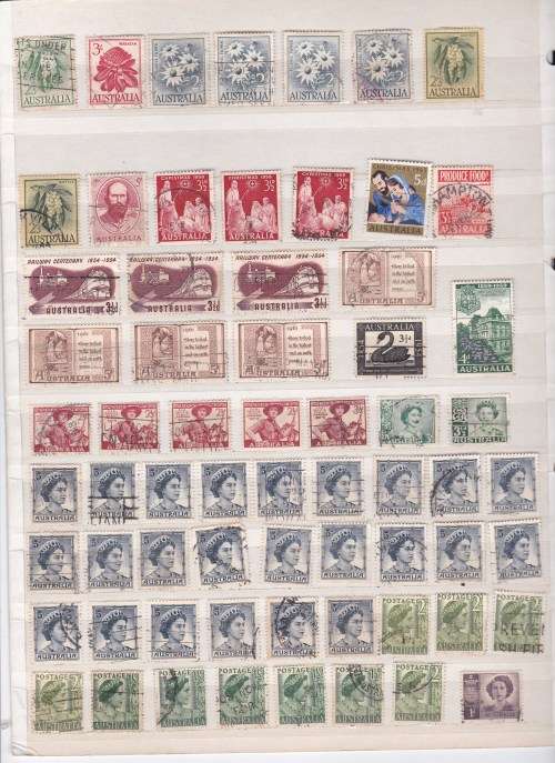Australia - Large accumulation of pre decimal used stamps
