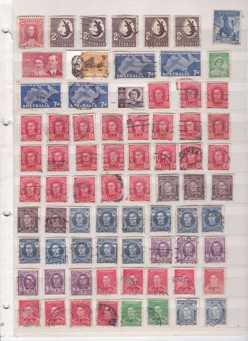 Australia - Large accumulation of pre decimal used stamps
