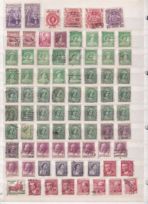 Australia - Large accumulation of pre decimal used stamps