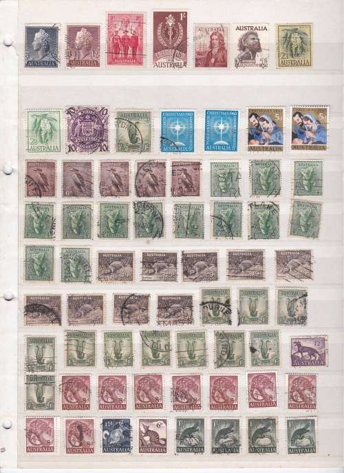 Australia - Large accumulation of pre decimal used stamps