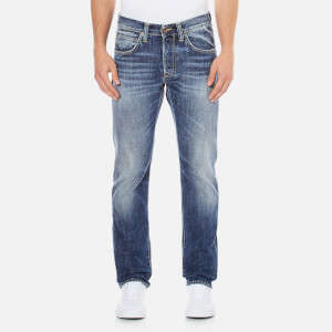 Edwin Men's Ed-55 Break Used Relaxed Tapered Jeans - Dark Blue