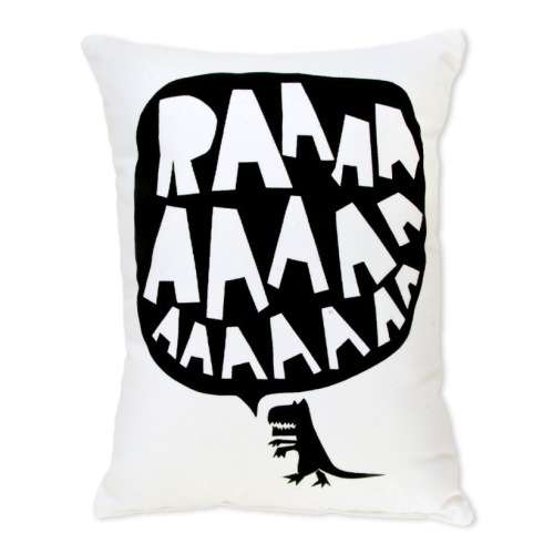 RAAAAA DINOSAUR CUSHION - BLACK