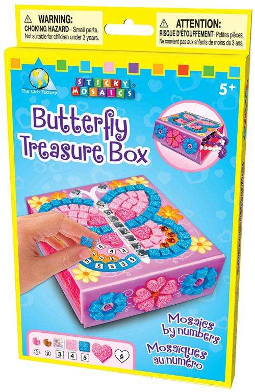 The Orb Factory Sticky Mosaics Butterfly Treasure Box