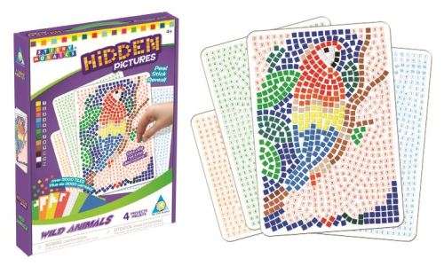 Sticky Mosaics Hidden Pictures - Wild Animals