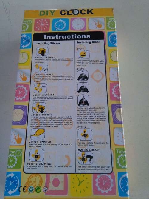 DIY Clock wall sticker superman