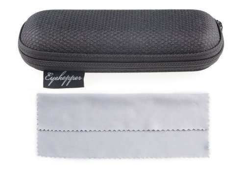 Eyekepper Spring Hinges Plastic Reading Glasses W/case Black-Brown +2.25