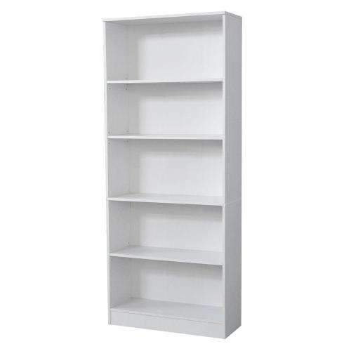 five tier wooden bookshelf White ash