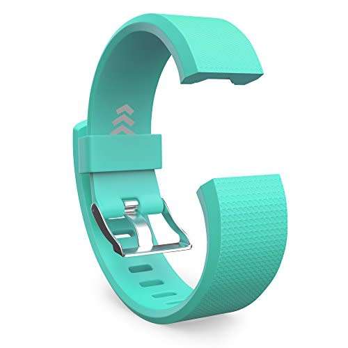Teak - Fitbit Charge 2 Band - Silicone and Magnetic Loop Stainless Steel Replacement Wristband