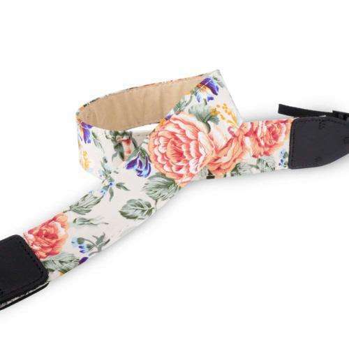 Wolven Pattern Cotton Camera Neck Shoulder Strap Belt -White Flower