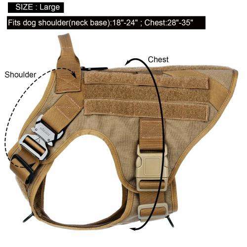 ICEFANG Tactical Dog Harness,K9 Working Dog Vest,No Pulling Front Clip