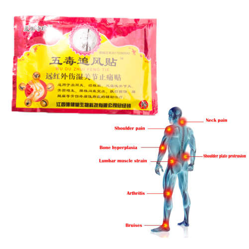 Povihome 10Pcs/Bag Pain Relief Patch Arthritis Body Back Neck Muscle Meridians Stress Relieving Chin