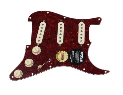920D Loaded Strat Stratocaster Pickguard Fralin Blues Special Tortoise/Aged White