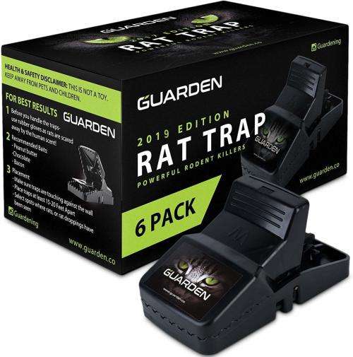 Rat Traps that Work (6 Pack) - Easy to Bait and Set, Reusable Best Rat Traps that Work Indoors and O