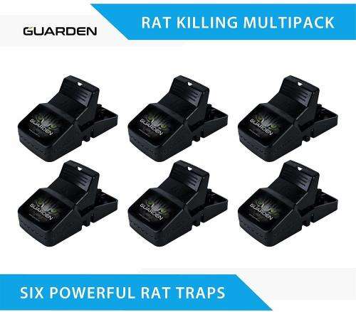 Rat Traps that Work (6 Pack) - Easy to Bait and Set, Reusable Best Rat Traps that Work Indoors and O