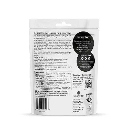 Tummydrops Ginger (bag of 30 individually wrapped drops)