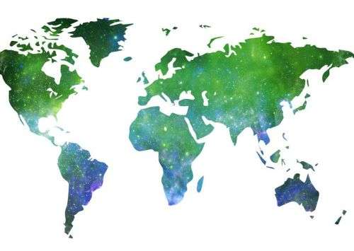 A1 Artistic World Map 6 Canvas Print