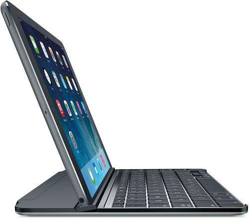 Logitech Ultrathin Magnetic Clip-On Keyboard Cover for iPad Air, Space Gray
