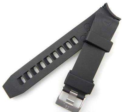 20MM 22MM. Rubber Strap Buckle for Omega Band SEAMASTER Planet Ocean (Black, 20 MM)