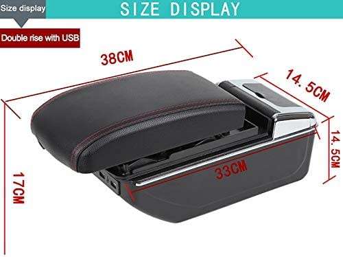 For Suzuki Ignis Armrest Box Ignis 3 Universal Car Central Dual-Layered Storage Box Cup Holder with