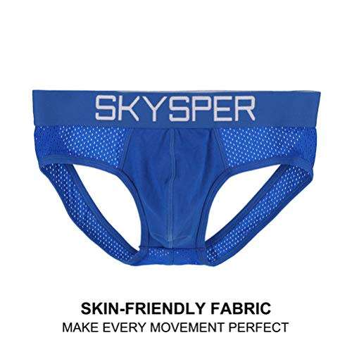 SKYSPER Men's Jockstrap Breathable Mesh Gym Underwear, Workout Athletic Supporter Jock Straps for Me
