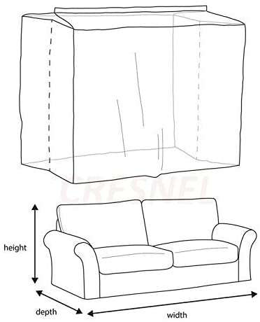 CRESNEL Furniture Cover Plastic Bag for Moving Protection and Long Term Storage (Sofa)