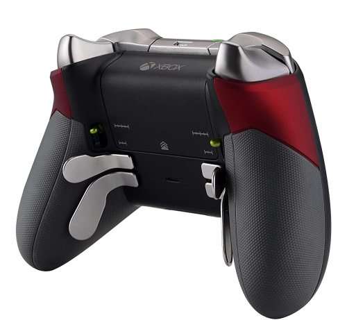 eXtremeRate Soft Touch Red Rubberized Right Left Side Rails, Replacement Rear Handle Grips, Back Pan