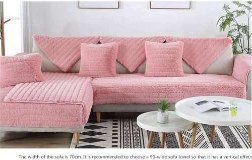 ZY&DD Plush Sofa Slipcover,Quilted Sofa Cover,Soft Durable Machine Washable Couch Cover 1-Piece-c 70