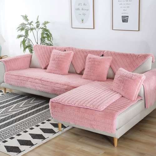ZY&DD Plush Sofa Slipcover,Quilted Sofa Cover,Soft Durable Machine Washable Couch Cover 1-Piece-c 70