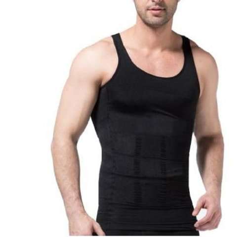 New Gynecomastia Chest Shaper Compression Vest Underwear For Man Boobs (XL(chest:55.51-62.99"), blac